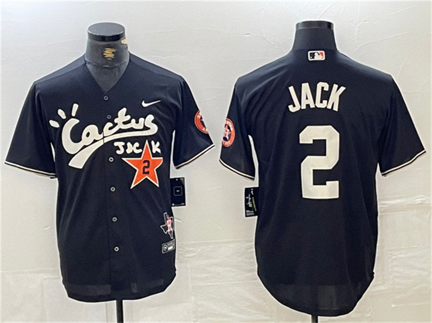 Men's Black Houston Astros #2 Alex Bregman Cactus Jack Vapor Premier Limited Stitched Baseball Jersey